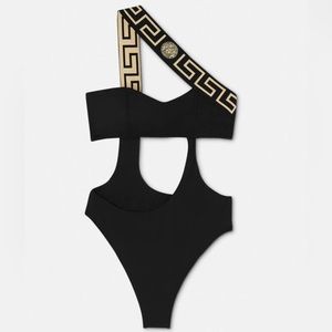 Versace GRECA BORDER ONE-PIECE SWIMSUIT